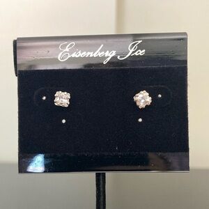 Silver Crystal Stud Earrings